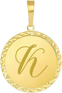 Load image into Gallery viewer, Solid 14k Yellow Gold Mini Uppercase Initial Block Letter K Charm Pendant
