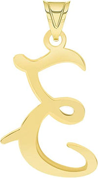 Load image into Gallery viewer, Solid 14k Yellow Gold Script Uppercase Initial Z Cursive Letter Pendant
