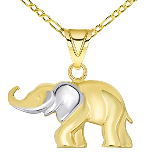 14k Gold Elephant Necklace