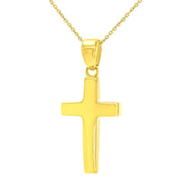 Load image into Gallery viewer, 14K Yellow Gold Dainty Cross Pendant
