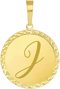 Load image into Gallery viewer, Solid 14k Yellow Gold Mini Uppercase Initial Block Letter J Charm Pendant
