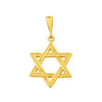 Load image into Gallery viewer, 14k Yellow Gold Jewish Star of David Charm Pendant
