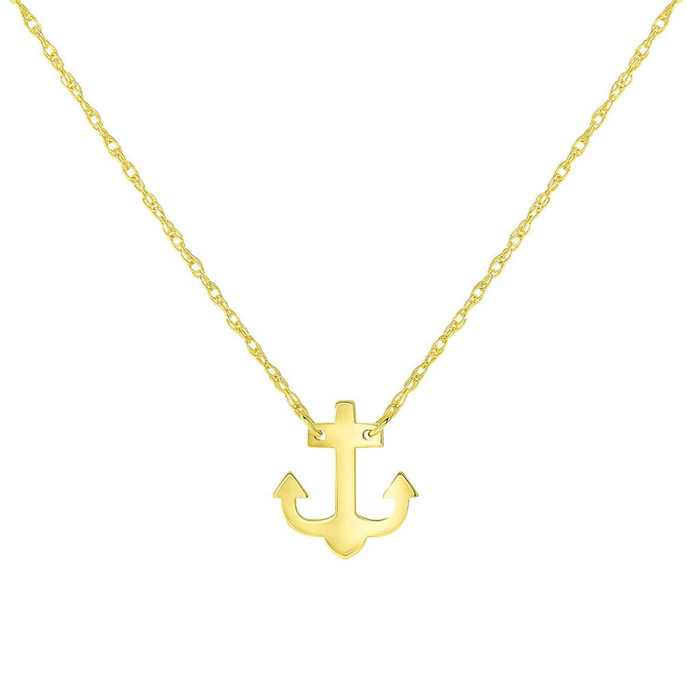 Mini Anchor Necklace with Spring Ring Clasp