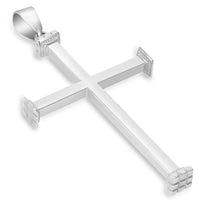 Load image into Gallery viewer, 14k White Gold High Polished Religious Plain Cross Pendant Necklace

