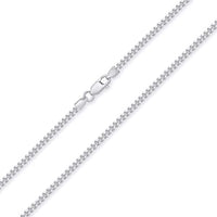 Load image into Gallery viewer, 14k Yellow Gold or White Gold 2mm D/C Hollow Square Franco Chain Necklace with Lobster Claw Clasp
