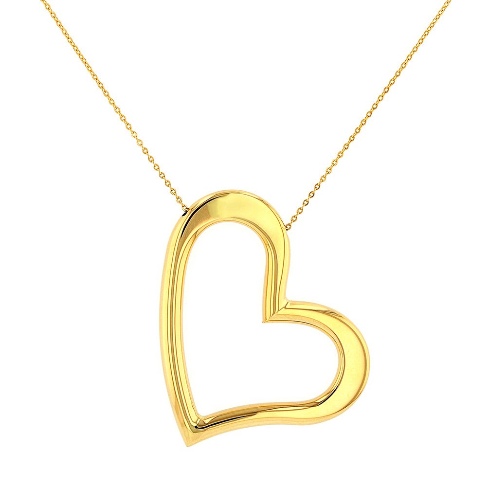 14k gold necklace with heart pendant