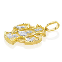 Load image into Gallery viewer, Solid 14K Yellow Gold Textured Celtic Cross Charm with Saints Pendant
