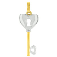 Load image into Gallery viewer, 14K Yellow Gold Key to My Heart Pendant
