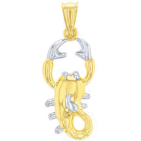 Load image into Gallery viewer, High Polish 14K Yellow Gold Scorpion Pendant Scorpio Zodiac Sign Charm
