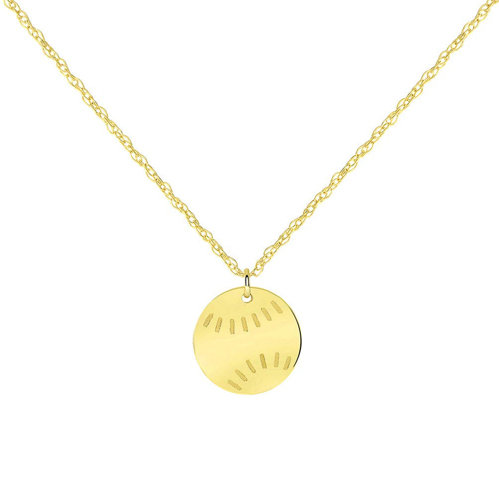 Mini Baseball Sports Necklace with Spring Ring Clasp