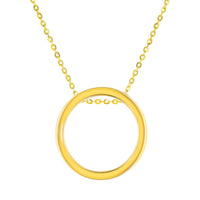 Load image into Gallery viewer, 14K Yellow Gold Simple Circle of Life Necklace
