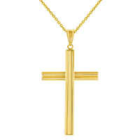 Load image into Gallery viewer, 14K Yellow Gold Plain Religious Cross Pendant
