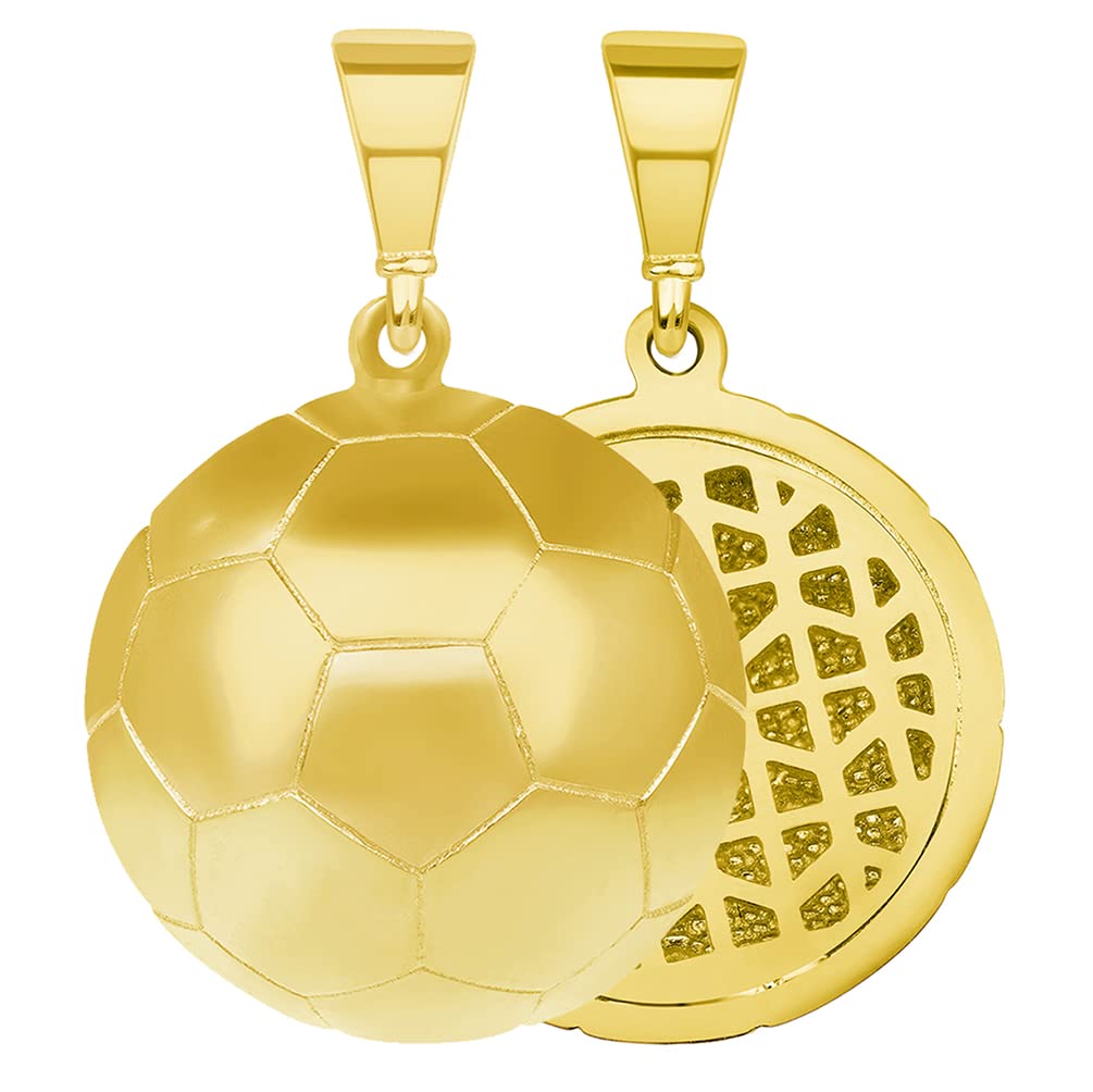 14k Yellow Gold Soccer Ball Charm Football Sports Pendant