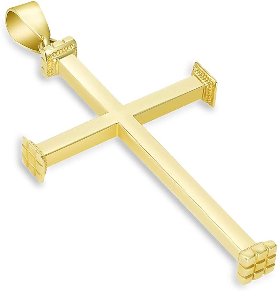 14k gold cross pendant
