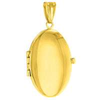 Load image into Gallery viewer, Solid 14K Yellow Gold Oval Locket Charm Pendant

