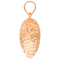 Load image into Gallery viewer, 14k Rose Gold Sparkle Cut Puffed Heart Charm Pendant
