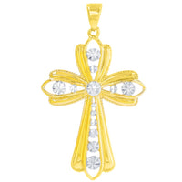 Load image into Gallery viewer, 14K Yellow Gold Edged Cross Pendant

