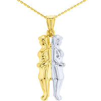 Load image into Gallery viewer, 14k Gold Gemini Pendant Necklace
