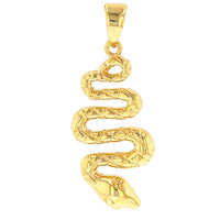 Load image into Gallery viewer, 14K Yellow Gold Snake Animal Pendant
