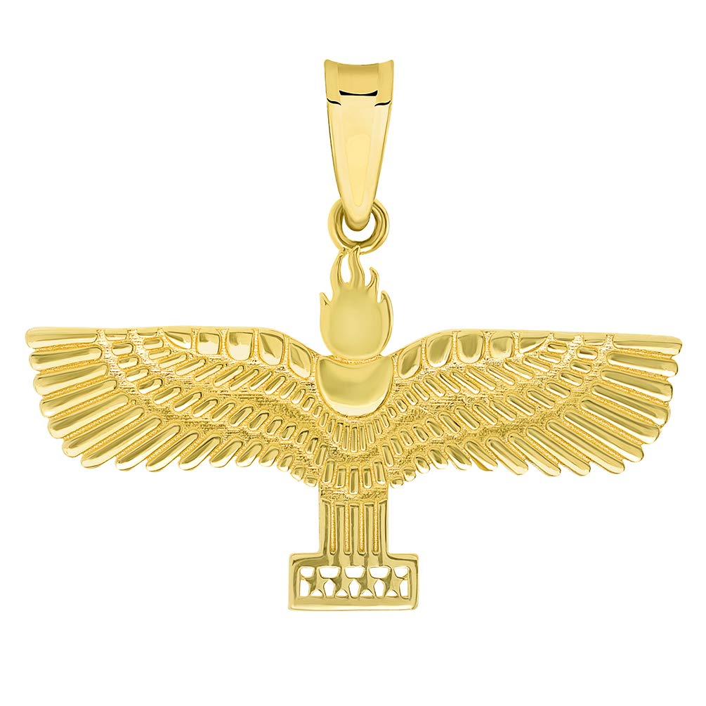 14k Yellow Gold Aramean-Syriac Flag Symbol Pendant