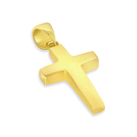 Load image into Gallery viewer, 14k Yellow Gold Mini Classic Plain Religious Cross Pendant
