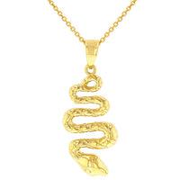 Load image into Gallery viewer, Polished Snake Charm Animal Pendant Necklace
