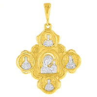 Load image into Gallery viewer, 14K Yellow Gold Mary with Jesus &amp; Saints Pendant
