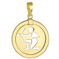 Load image into Gallery viewer, 14K Yellow Gold Reversible Sagittarius Pendant
