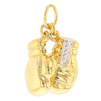 Load image into Gallery viewer, 14k Yellow Gold 3D Boxing Gloves Pendant
