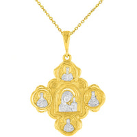 Load image into Gallery viewer, 14K Gold Jesus Cross Pendant Necklace
