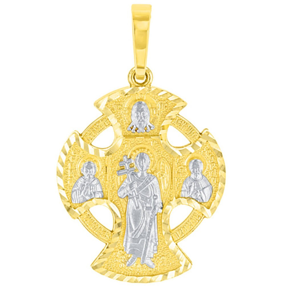 14k gold celtic cross pendant