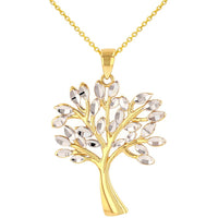 Load image into Gallery viewer, 14K Yellow Gold Elegant Tree of Life Pendant
