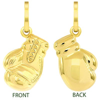Load image into Gallery viewer, Jewelry America High Polish 14k Gold Necklace with 3D Single Boxing Glove Charm Sports Pendant - Yellow Gold
