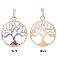 Load image into Gallery viewer, 14K Rose Gold Reversible Tree of Life Pendant
