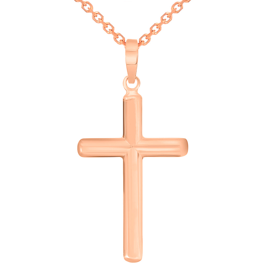 Rose Gold Cross Pendant Necklace