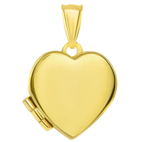 Load image into Gallery viewer, 14k Yellow Gold Plain and Simple Heart Love Locket Pendant
