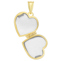 Load image into Gallery viewer, 14k Yellow Gold Plain and Simple Heart Love Locket Pendant (15mm x 15mm)
