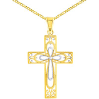 Load image into Gallery viewer, Gold Textured Milgrain Filigree Pendant Cuban Necklace
