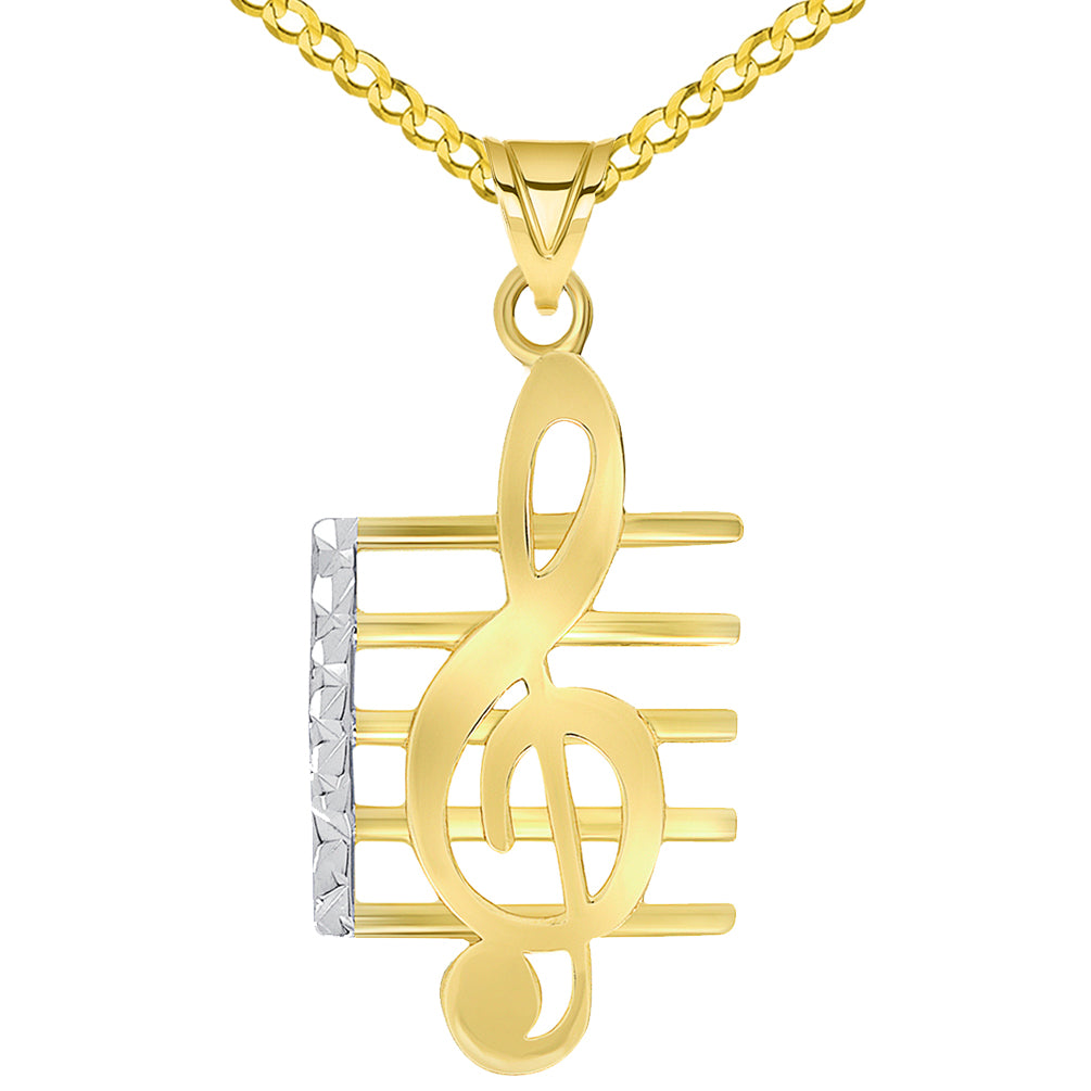 G Clef Music Note Pendant Necklace