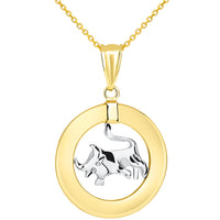 Load image into Gallery viewer, 14k Gold Taurus Pendant Necklace
