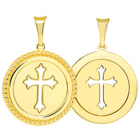 Load image into Gallery viewer, 14k Gold Cross Medallion
