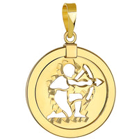 Load image into Gallery viewer, 14K Yellow Gold Reversible Sagittarius pendant
