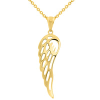 Load image into Gallery viewer, Gold Angel Wing Pendant Necklace
