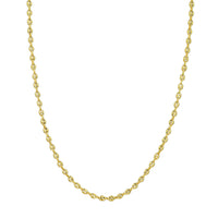 Load image into Gallery viewer, Solid 14K Yellow Gold 3.7mm Puff Mariner Chain Necklace with Lobster Lock
