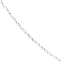 Load image into Gallery viewer, 14K Yellow Gold Or White Gold 1.28mm Adjustable Child&#39;s Figaro Chain Necklace
