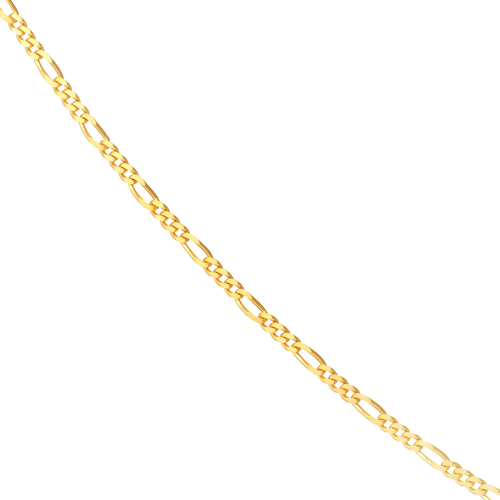 14K Yellow Gold Or White Gold 1.28mm Adjustable Child's Figaro Chain Necklace