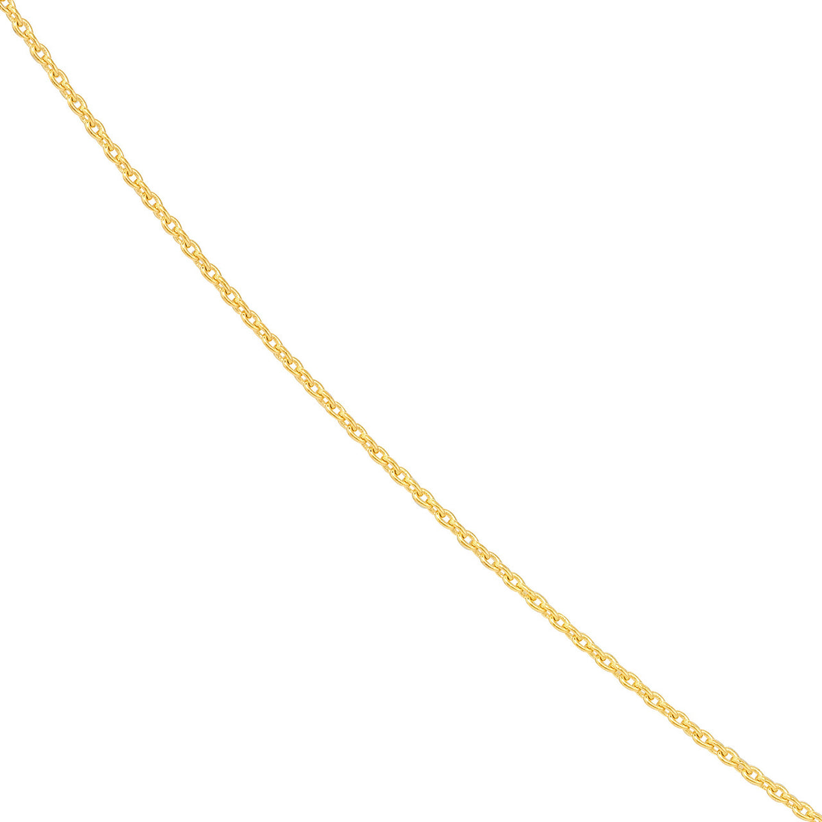 14K Yellow Gold and White Gold 0.7mm Adjustable Child's Cable Chain  Necklace