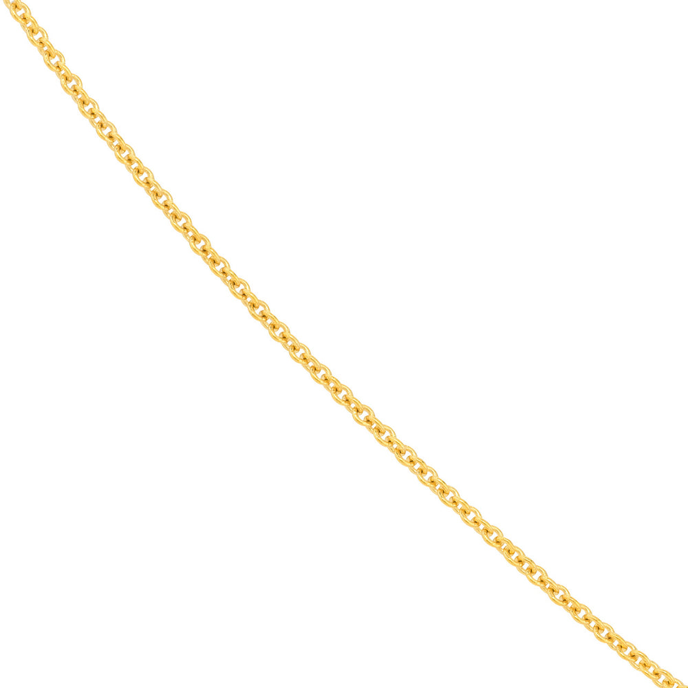 14K Yellow Gold or White Gold 1.2mm Adjustable Child's Cable Chain Necklace