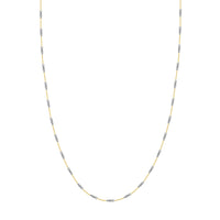 Load image into Gallery viewer, 14K Yellow White Gold 0.8mm Two-Tone Designer Twist Chain Necklace with Lobster Lock

