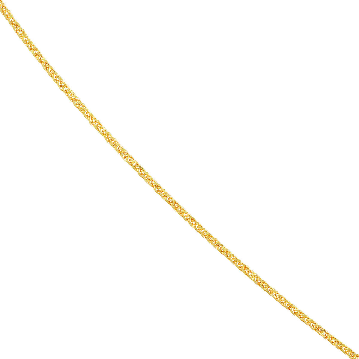 14K Yellow Gold or White Gold or Rose Gold 1.15mm Silicone Adj Sq Wheat 020 Ll Necklace